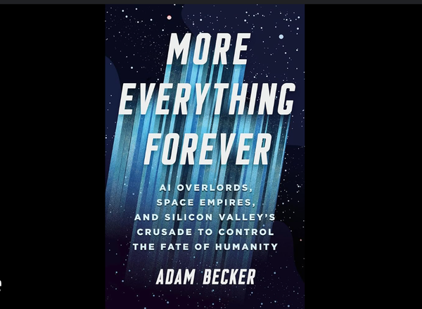 cover of "more everything forever" by Adam Becker
